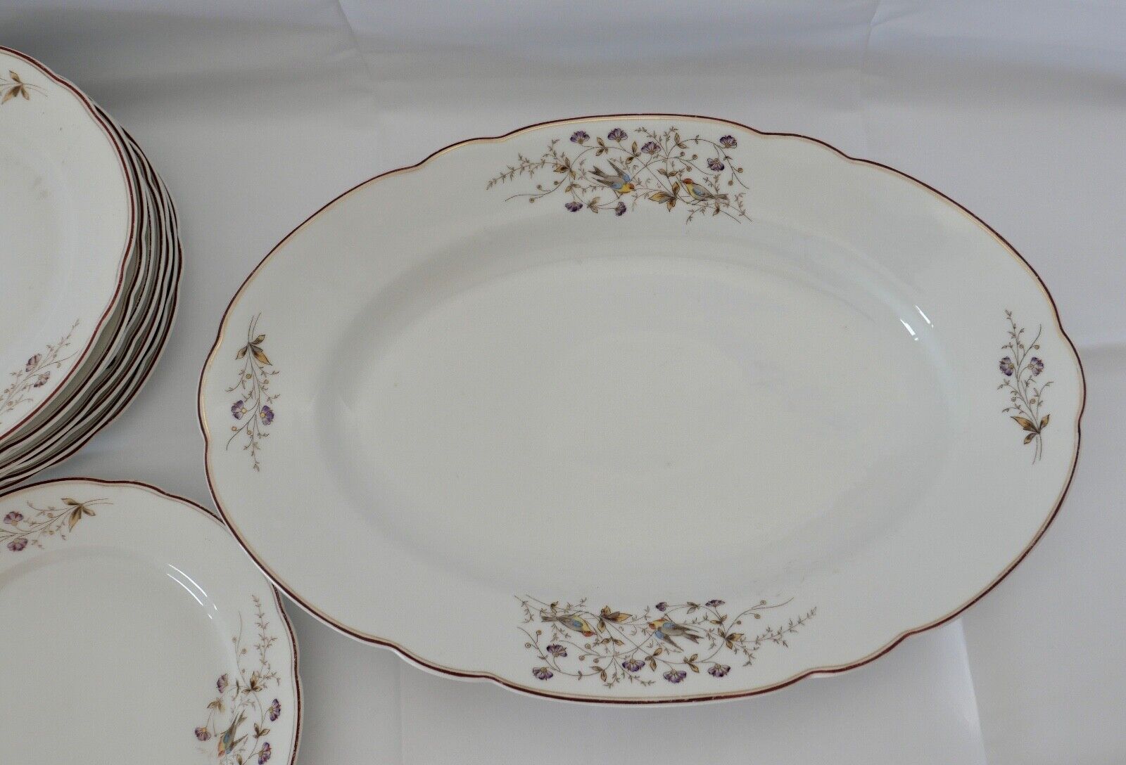 Antikes Jugendstil Friedrich Kaestner Kästner Porzellan 1884-1932 VEILCHEN - Antikhandel-Stuttgart