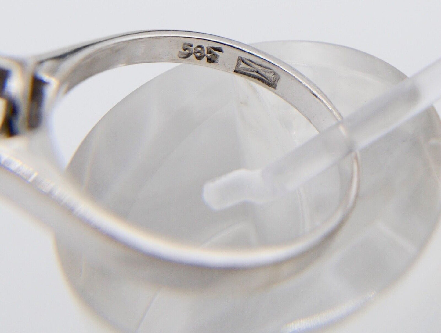 Cocktailring Entourage Brillant Weißgold Damen Ring 0,36 Ct 585 14K Gr. 52 - Antikhandel-Stuttgart