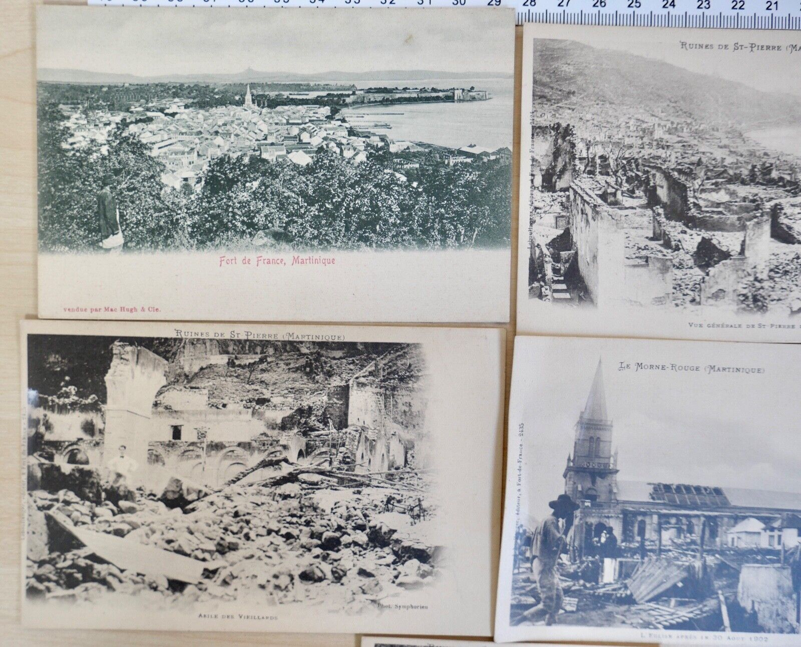 antike Ansichtskarten Postkarten " Ruines de Saint Pierre Martinique " - Antikhandel-Stuttgart