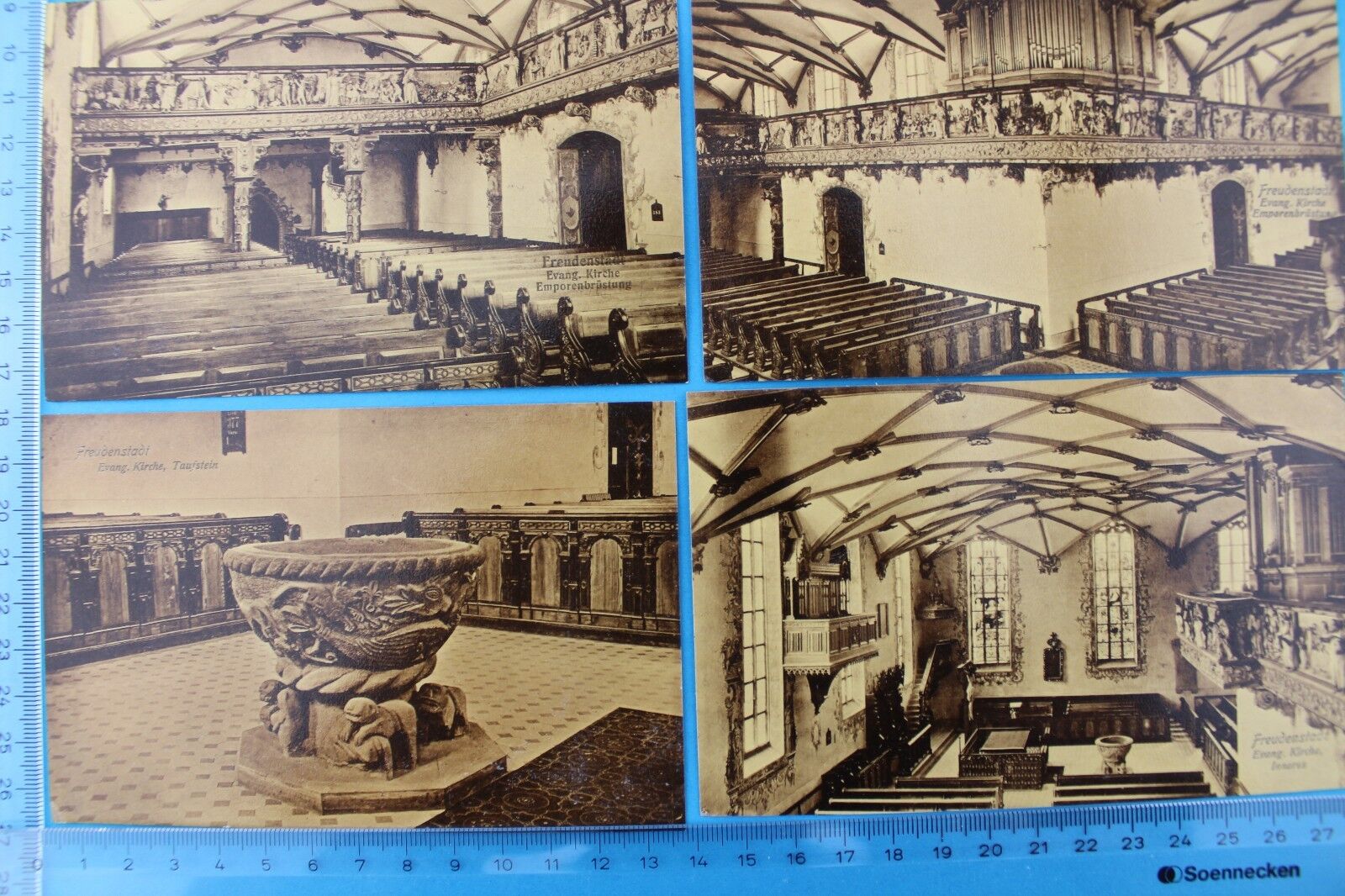 Konvolut seltene alte Ansicht Postkarten FREUDENSTADT Evang Kirche Lot postcards - Antikhandel-Stuttgart