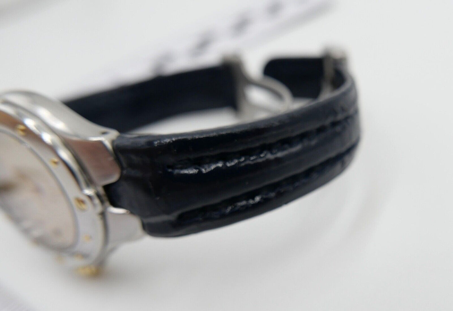 2000er EBEL SPORTWAVE QUARZ E6087621 blaues Lederband Damenuhr Ø 27mm - Antikhandel-Stuttgart