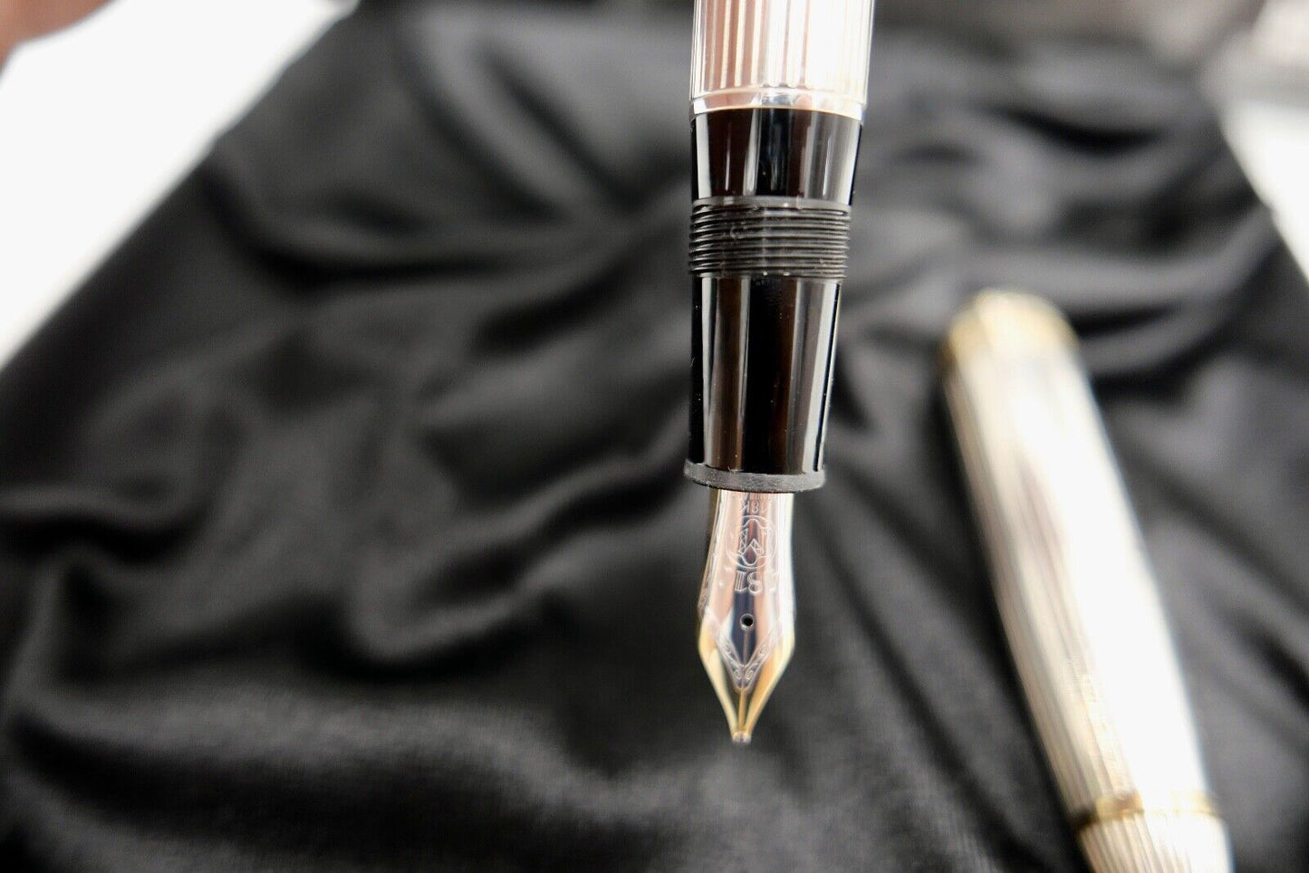 MONTBLANC Kolbenfüller Solitaire Le Grand MEISTERSTÜCK 1468 Silber GETRAG WHEEL - Antikhandel-Stuttgart