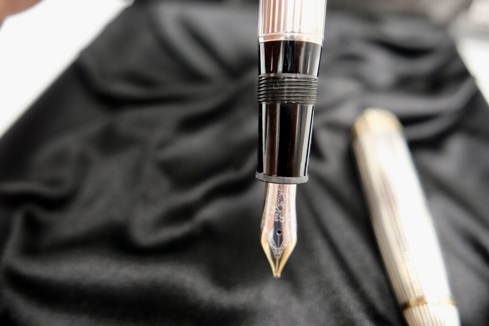 MONTBLANC Kolbenfüller Solitaire Le Grand MEISTERSTÜCK 1468 Silber GETRAG WHEEL - Antikhandel-Stuttgart