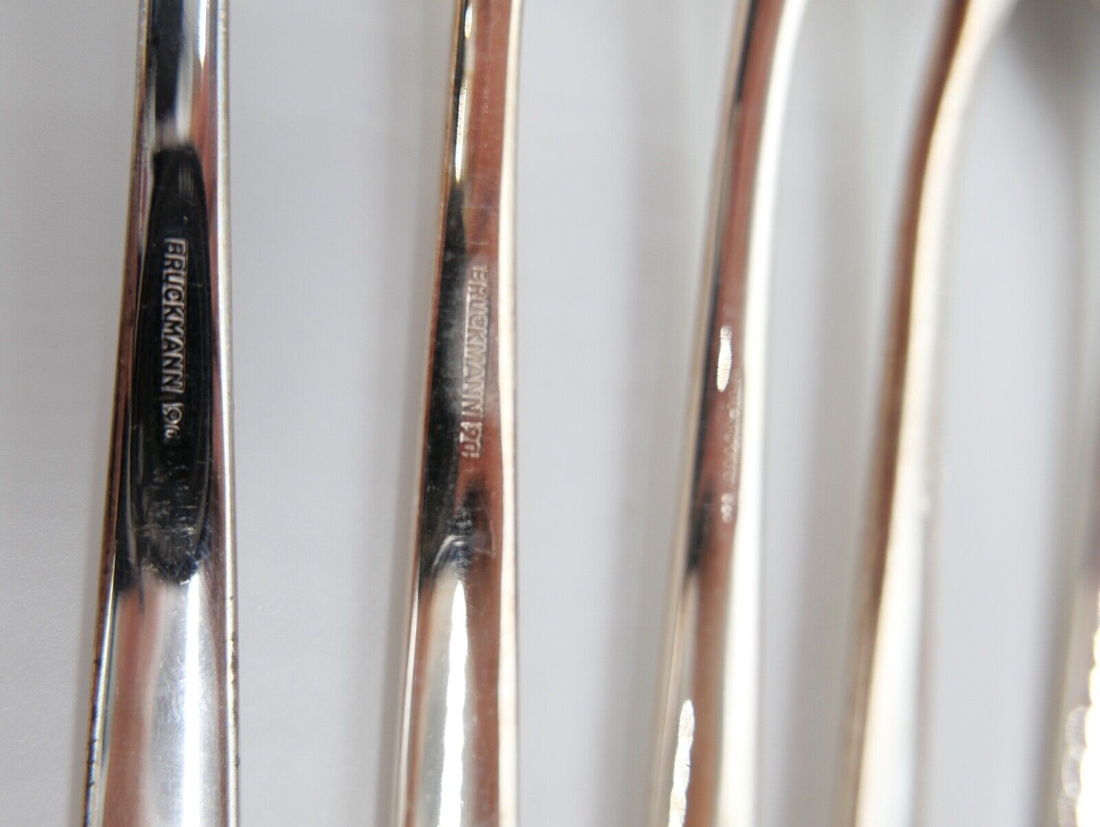 - NEU - 24 Teile BRUCKMANN 772 ELEGANCE 90er Silber Besteck Löffel Gabel Messer - Antikhandel-Stuttgart