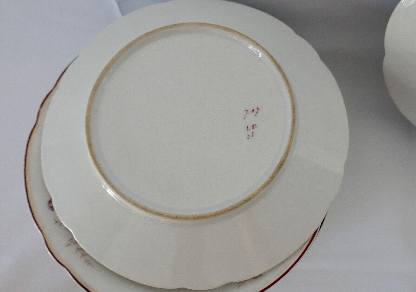 Antikes Jugendstil Friedrich Kaestner Kästner Porzellan 1884-1932 VEILCHEN - Antikhandel-Stuttgart