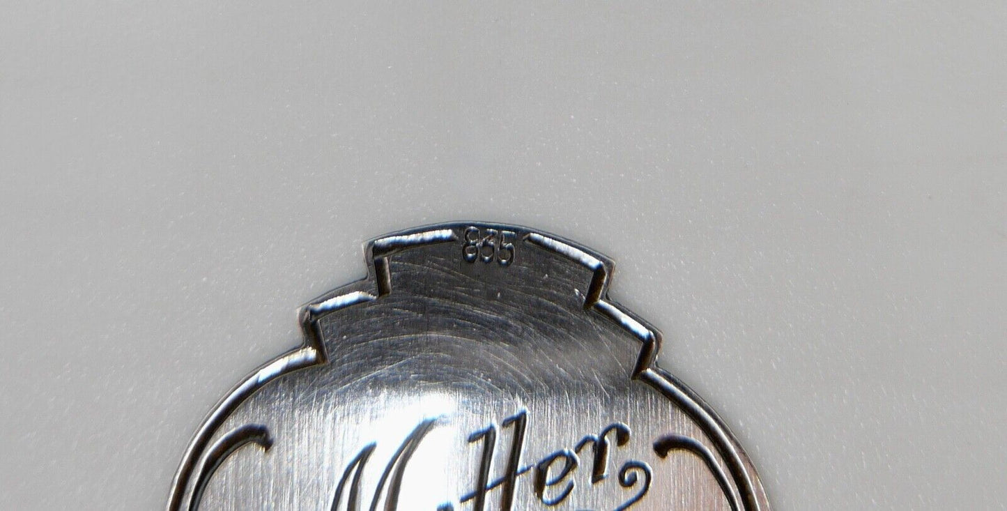 Altes LESEZEICHEN in 835 Silber mit Gravur MUTTER & GH - Antikhandel-Stuttgart