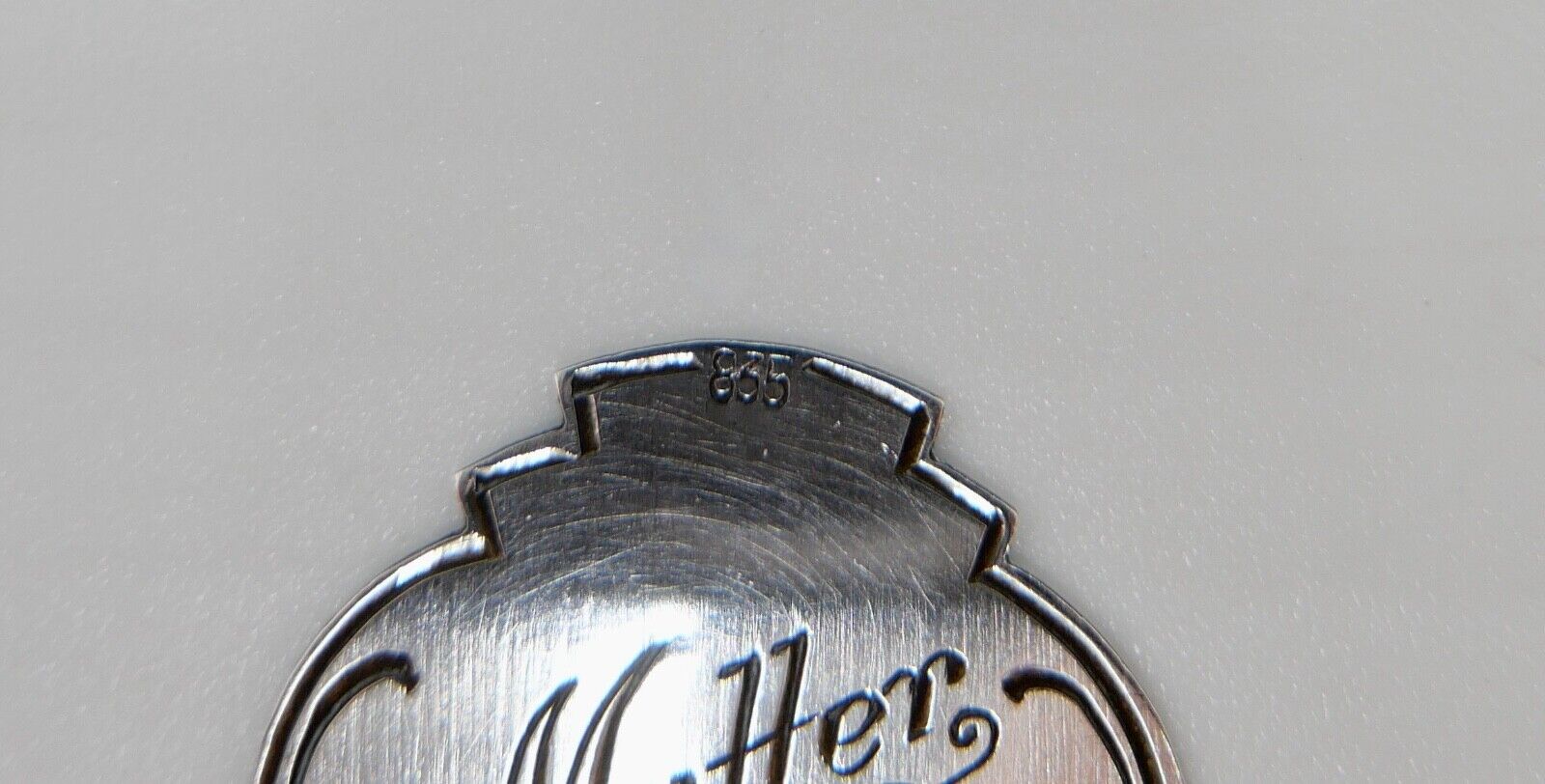 Altes LESEZEICHEN in 835 Silber mit Gravur MUTTER & GH - Antikhandel-Stuttgart