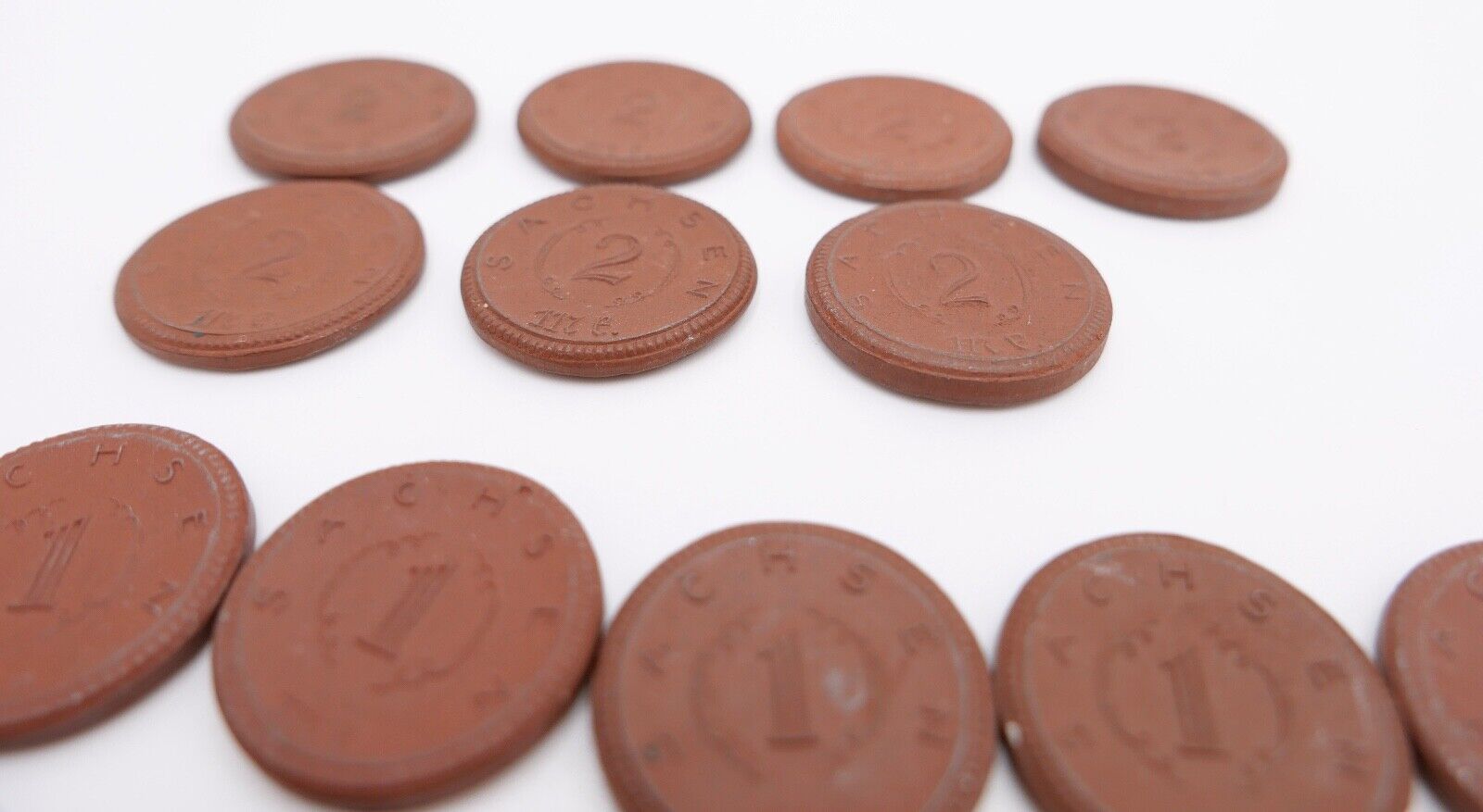 Posten Meissen Böttger Porzellan Münze Taler 1921 Notgeld Mark & Pfennig - Antikhandel-Stuttgart