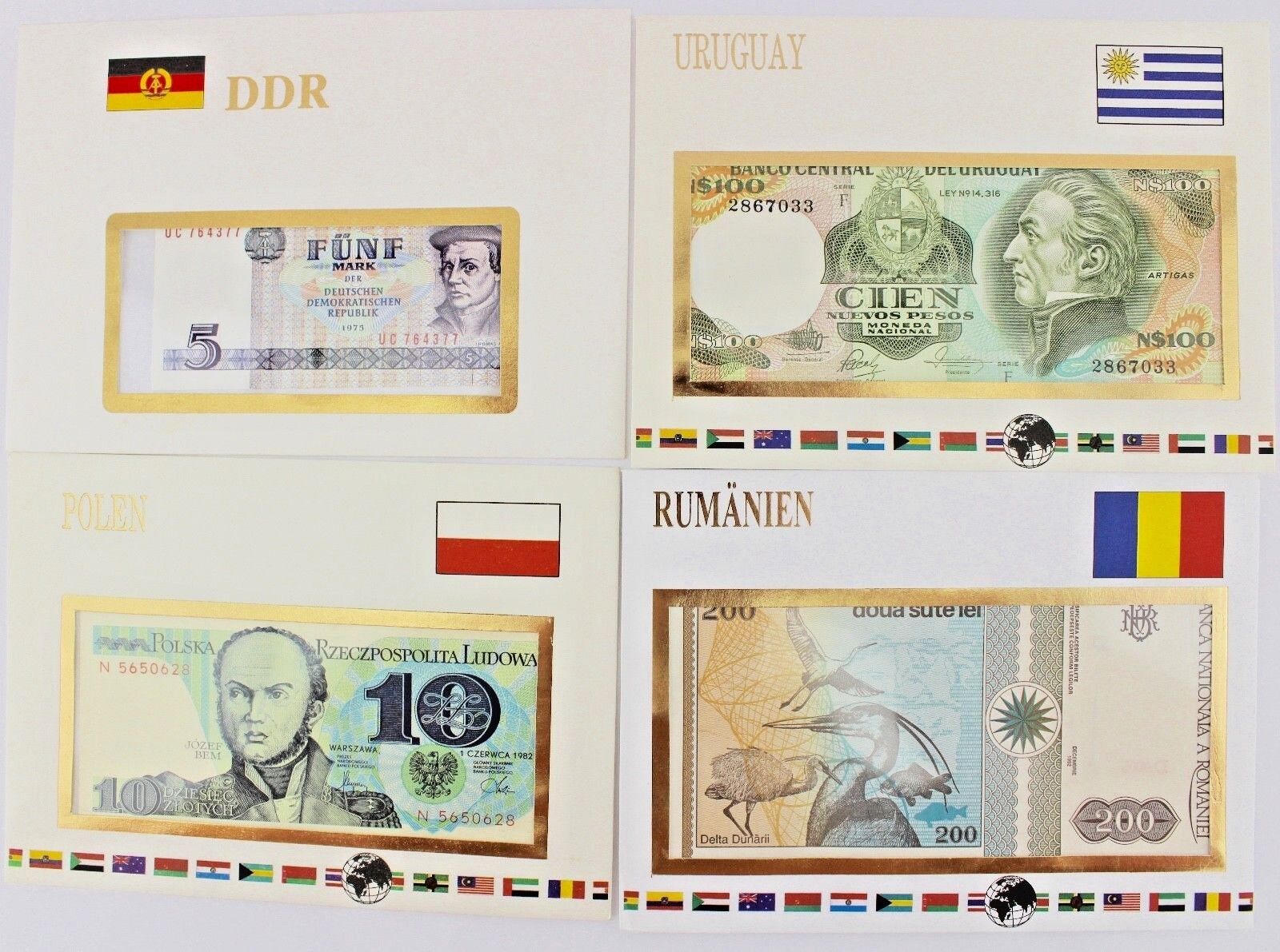 Banknotes of Nations bill Banknoten Notenbriefe der Welt UNC NEW LOT - Antikhandel-Stuttgart