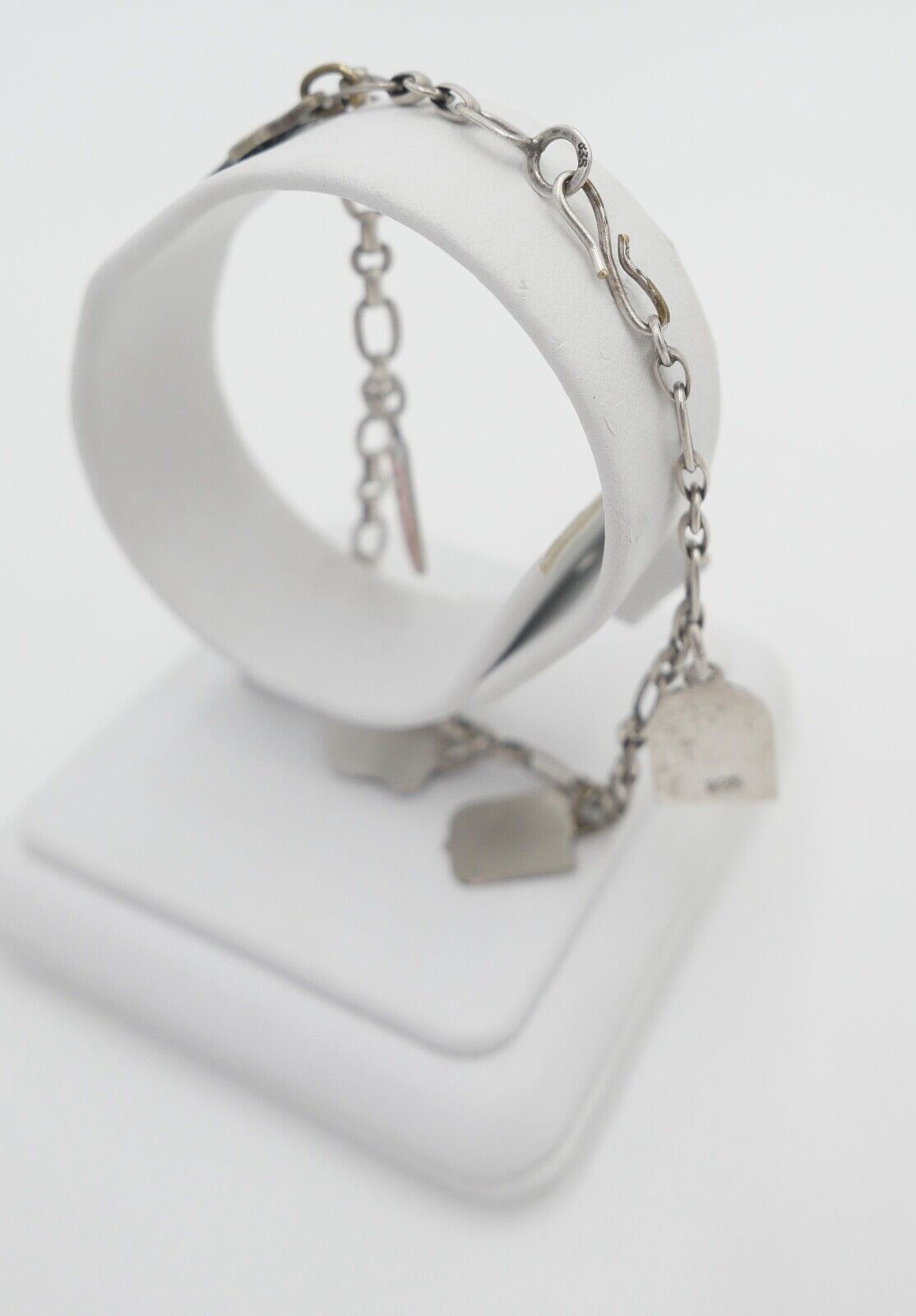 Bettelarmband mit Städte Wappen aus Emaille 800 Silber REU ANTIKO EHJ - Antikhandel-Stuttgart