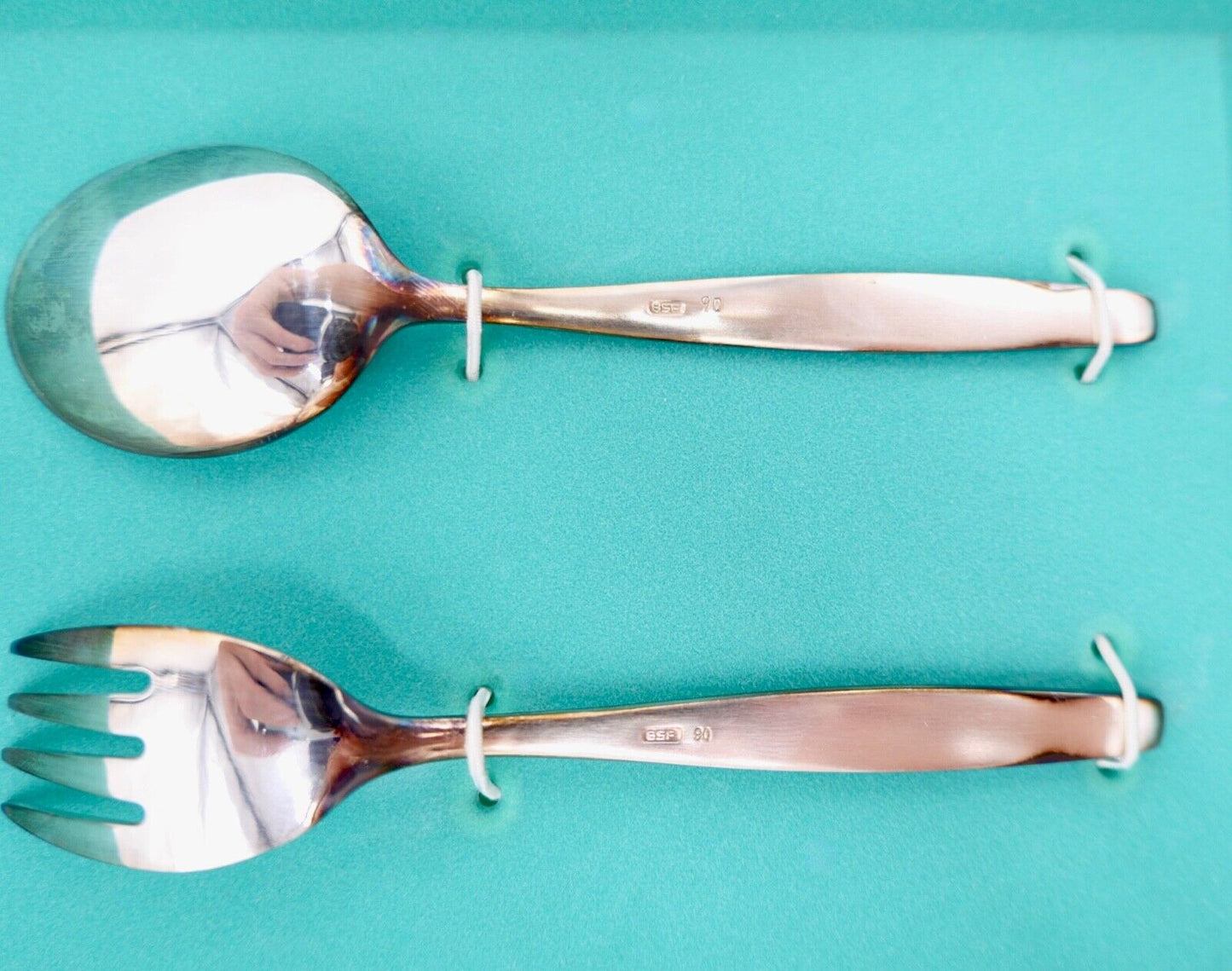 - NEU - OVP - 17 Teile BSF 111 DÄNISCH PERL 90er Silber versilbert Besteck - Antikhandel-Stuttgart