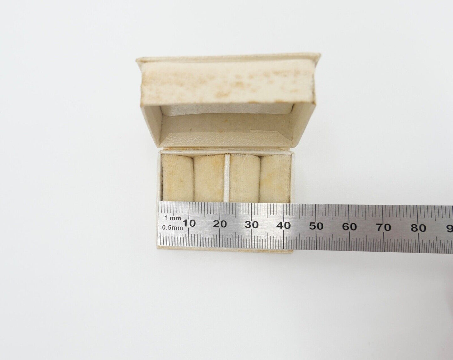 antikes Ringetui Doppeletui 5x3,5x3 cm Etui Box Aufbewahrung Schatulle - Antikhandel-Stuttgart