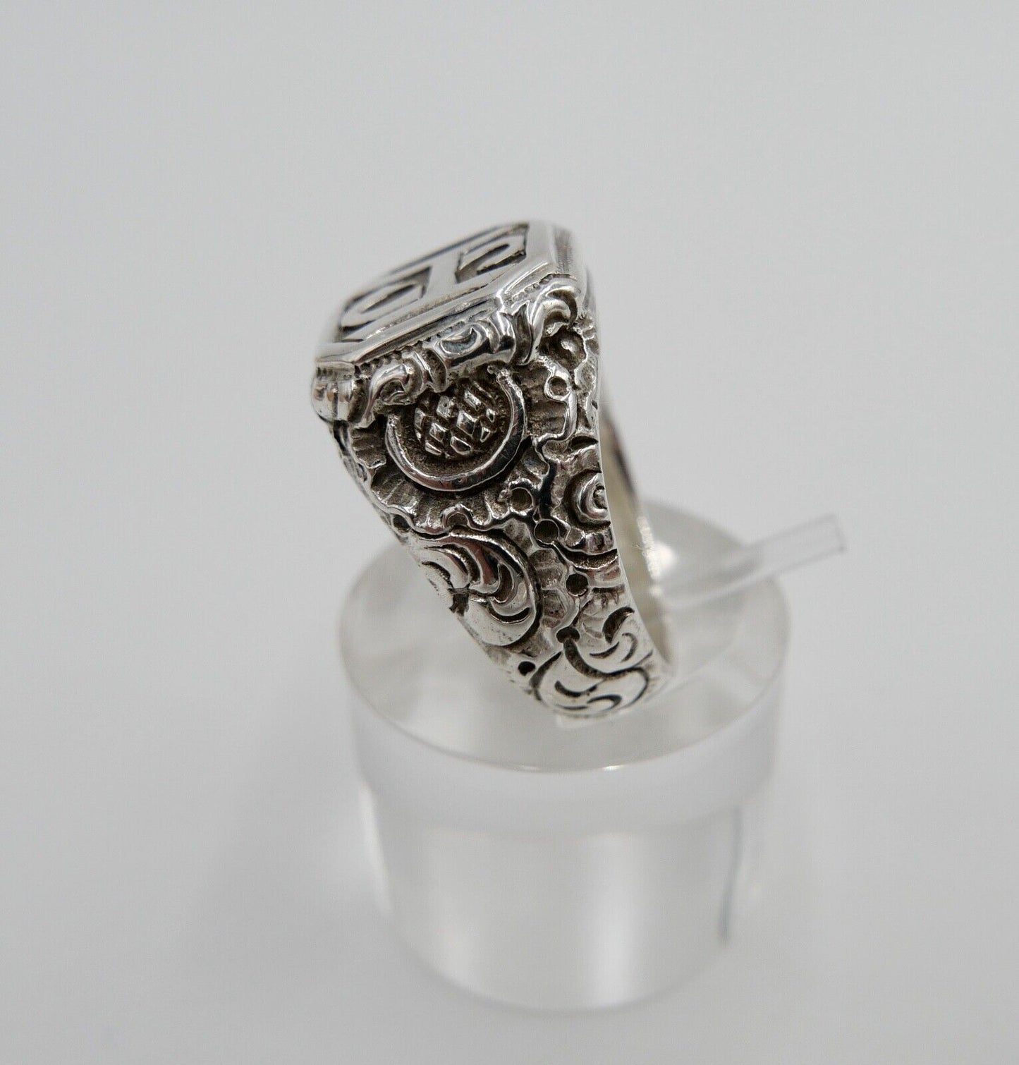 Massiver Jugendstil Siegelring Monogramm HS Herrenring Ring 800 Silber Gr. 56 - Antikhandel-Stuttgart