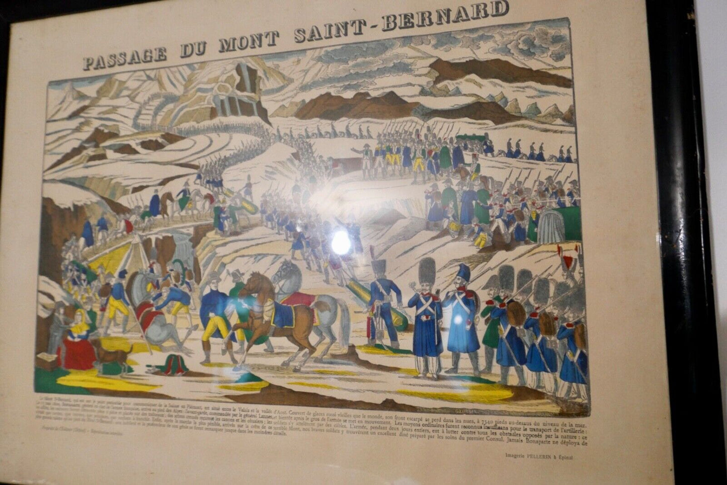 Bild Arme Frankreich France PASSAGE DU MONT SAINT - BERNARD Soldaten 68x54 cm - Antikhandel-Stuttgart