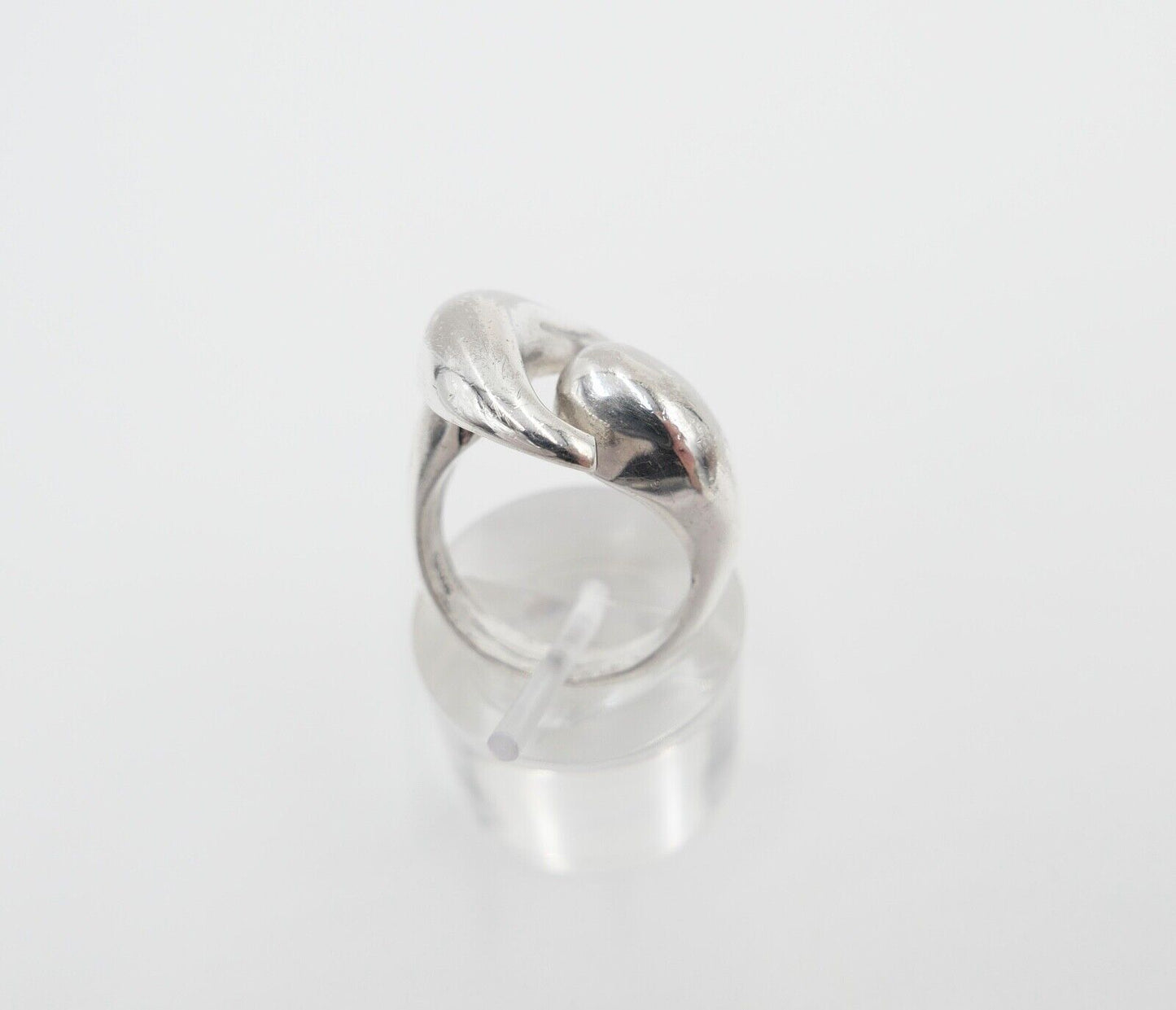 Massiver vintage 70er Jahre DESIGNER " fs " Damenring Silber 800 Gr. 52 - Antikhandel-Stuttgart