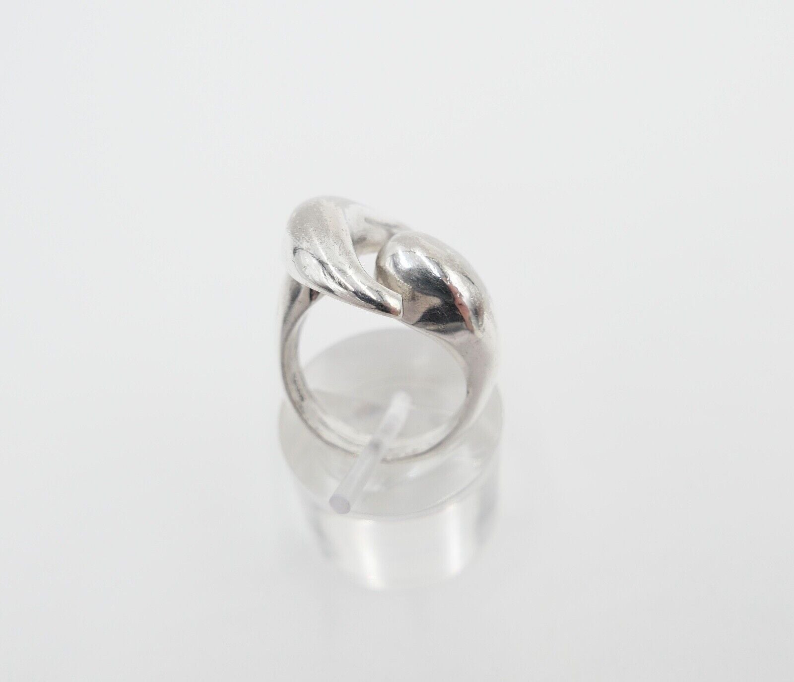 Massiver vintage 70er Jahre DESIGNER " fs " Damenring Silber 800 Gr. 52 - Antikhandel-Stuttgart