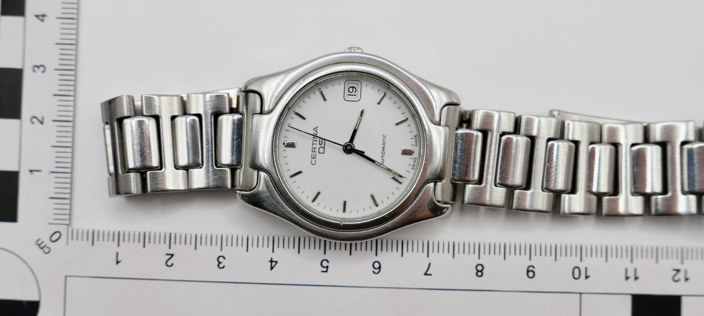 Certina DS Automatic 629 7070 7170 42 Original Band weißes Zifferblatt Herrenuhr