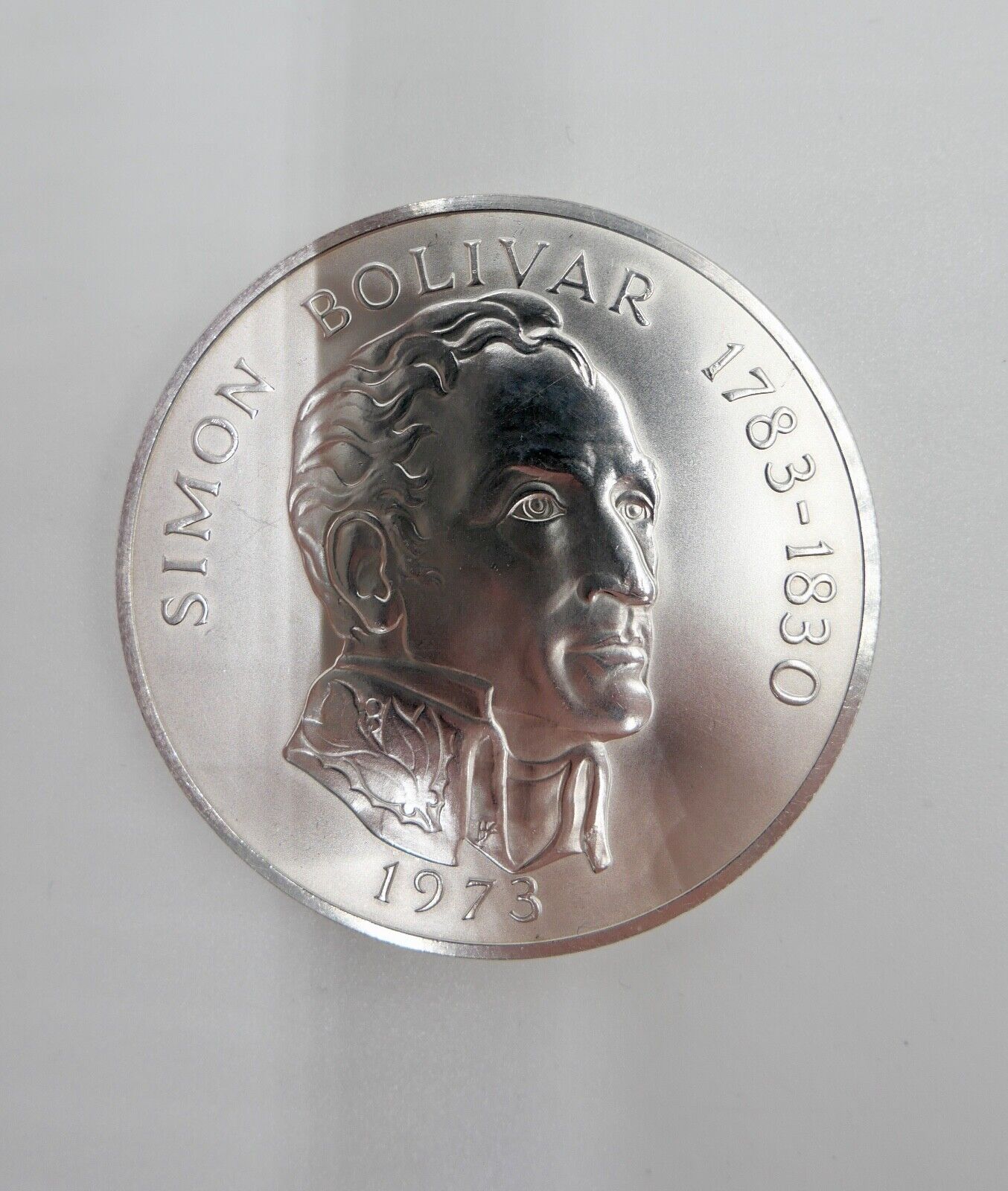 20 Balboas Republic Panama 1973 Simon Bolivar 129,59 Gramm 925 Silber XXL - Antikhandel-Stuttgart