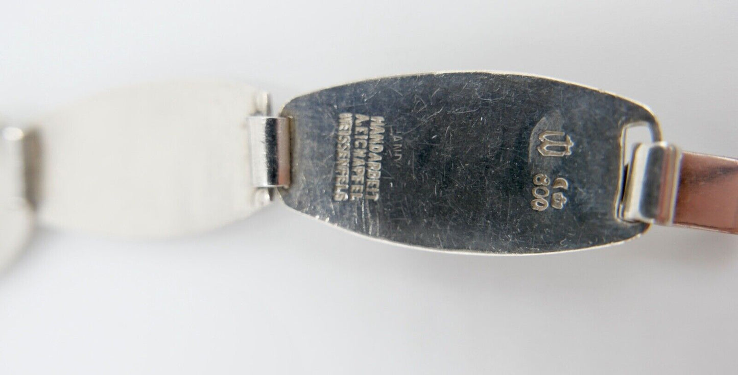 Malachit Armband Silber 800 Gliederarmband A. Eichapfel Weissenfels Weißenfels - Antikhandel-Stuttgart