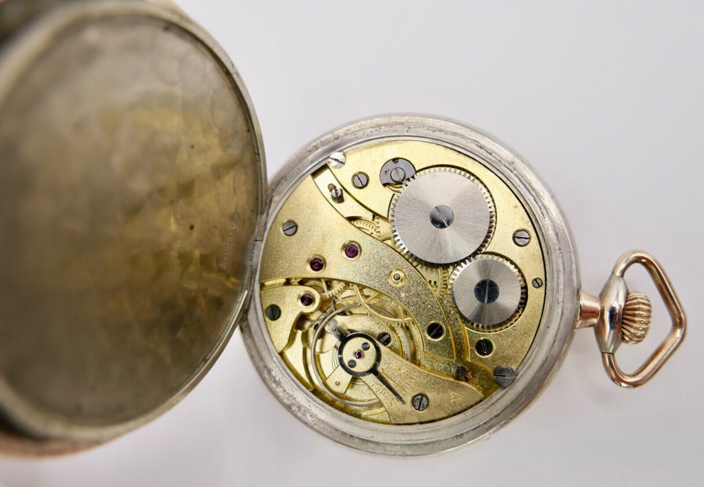 HERBERT MAYER Augsburg Open Face 800 Silber Taschenuhr RW Robert Winter 50mm - Antikhandel-Stuttgart