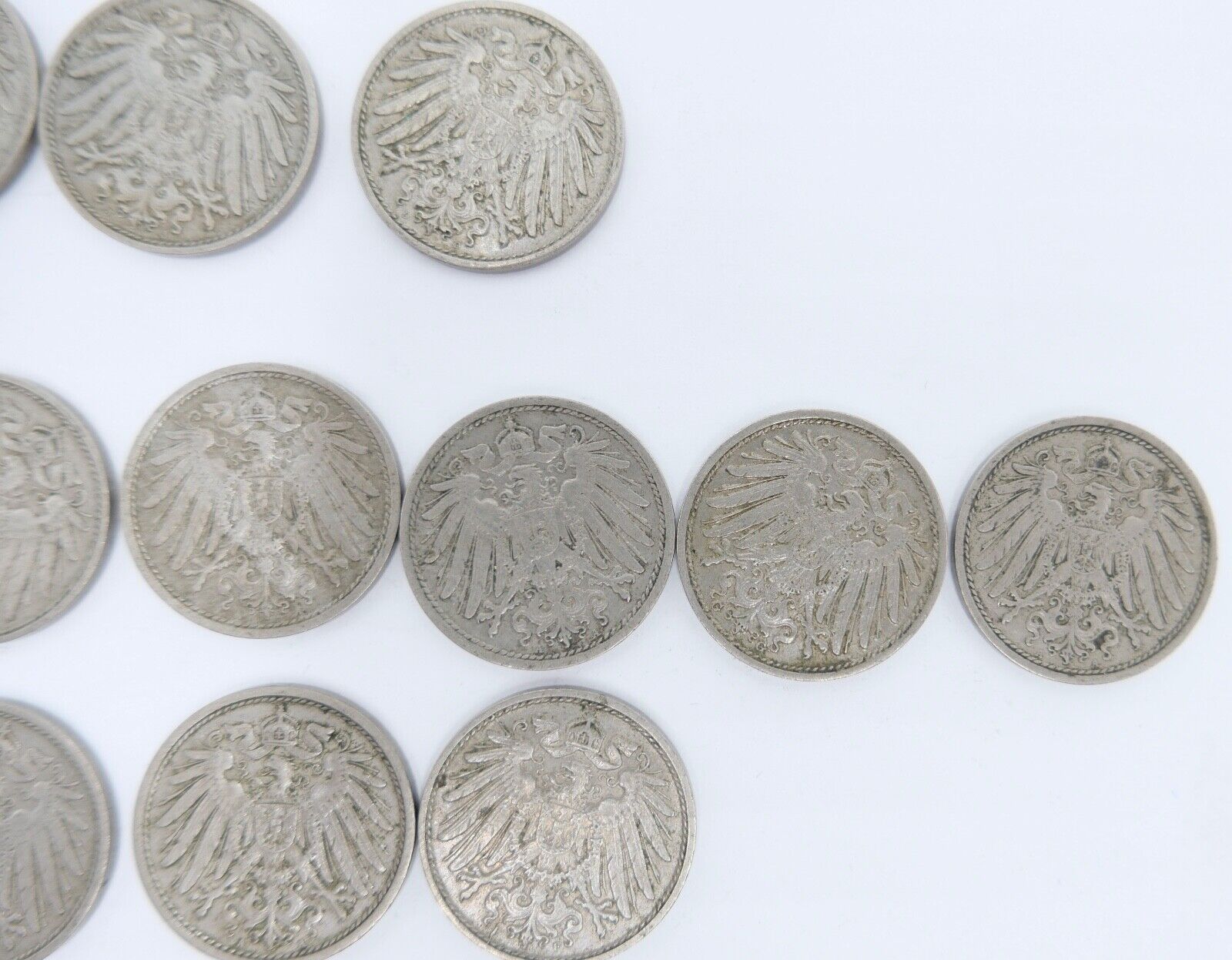 42x 10 Pfennig Kaiserreich 1912 1913 1914 1915 Jäger J. 13 ss-stg - Antikhandel-Stuttgart