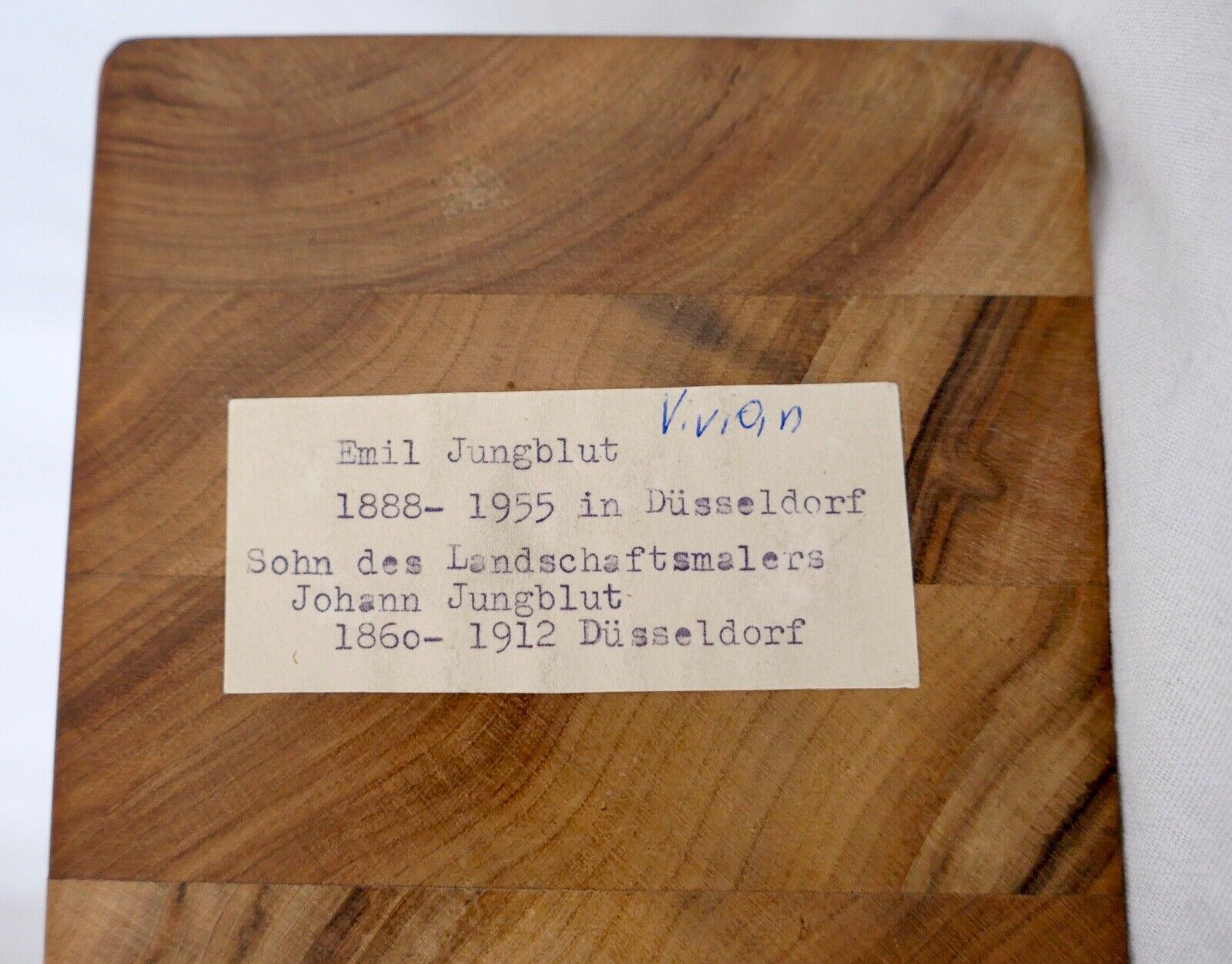 Alte Holzfigur Skulptur EMIL JUNGBLUT 1888-1955 Signiert EJ Religiös " MARIA " - Antikhandel-Stuttgart