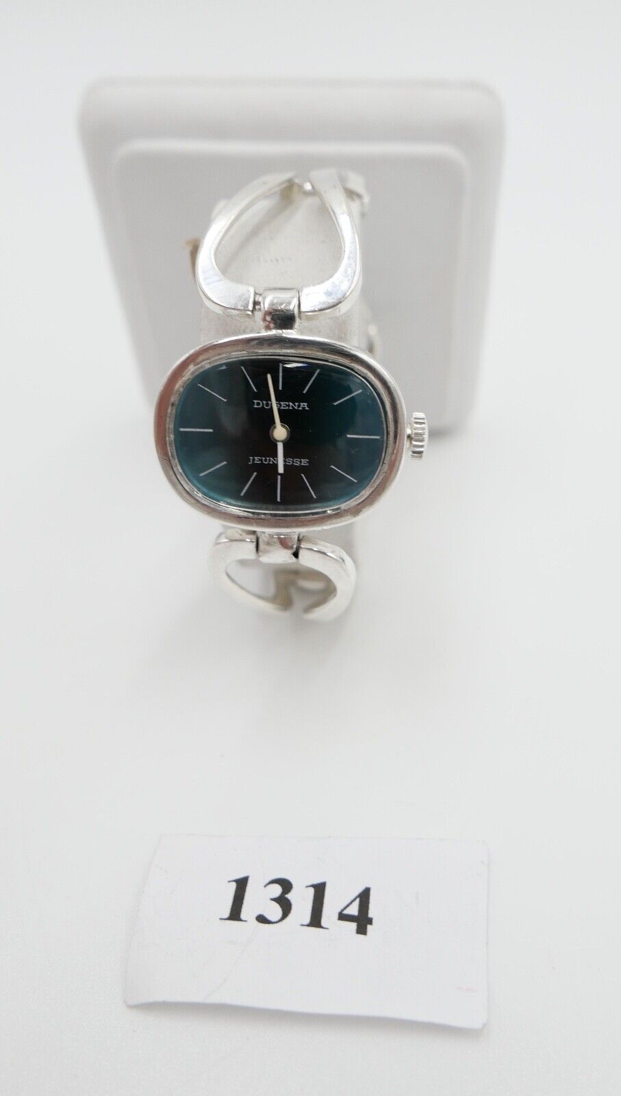 1970er Handaufzug DUGENA JEUNESSE 835 Silber Uhr Damenuhr seltenes Zifferblatt - Antikhandel-Stuttgart