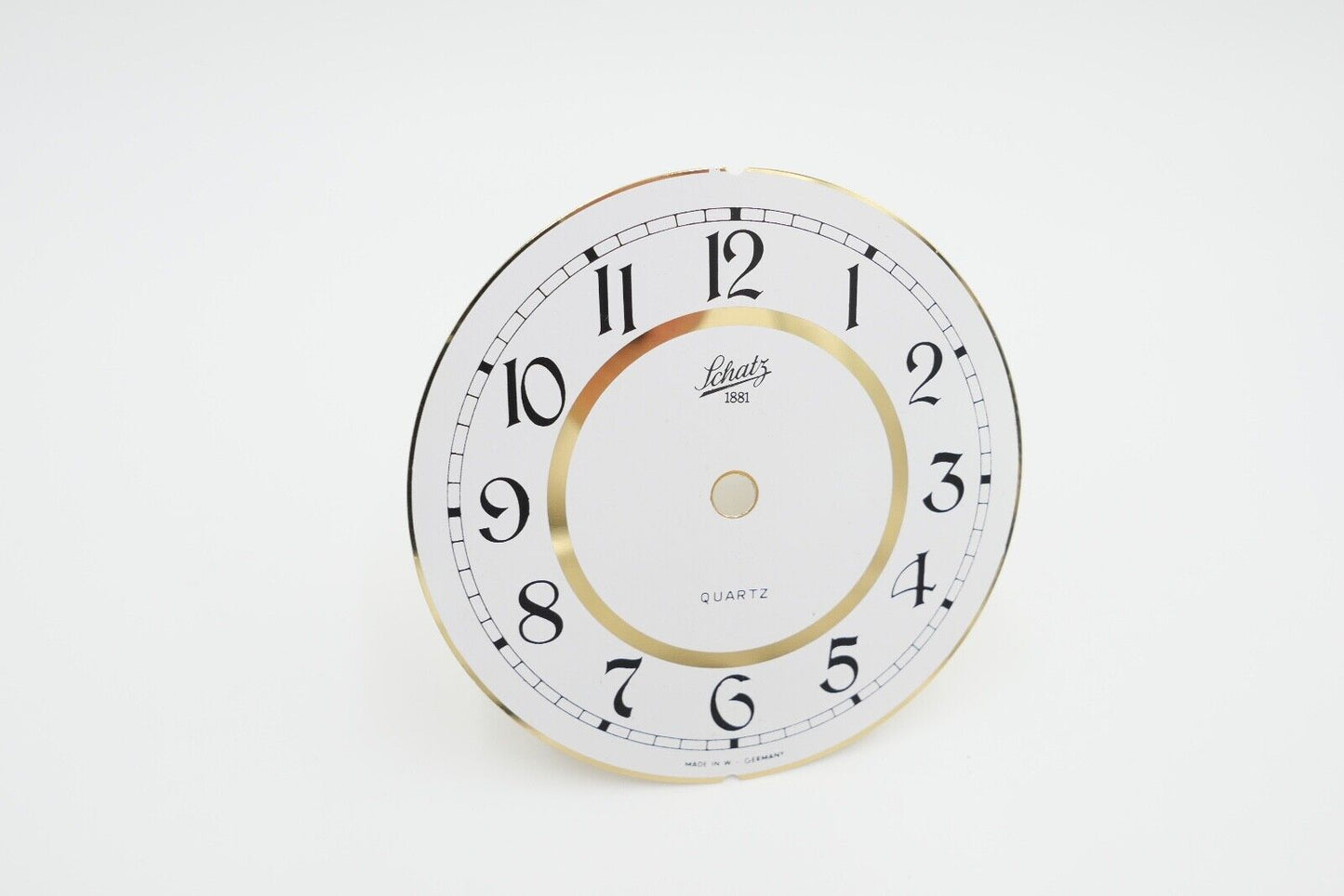 NEU aus Uhrmacherauflösung SCHATZ 1881 Quartz Zifferblatt Ersatzteile Messing - Antikhandel-Stuttgart