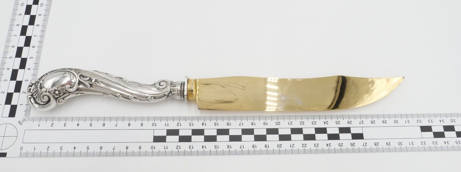 2 Tlg. antik Besteck Jugendstil um 1900 Silber 800 vergoldet original Etui - Antikhandel-Stuttgart