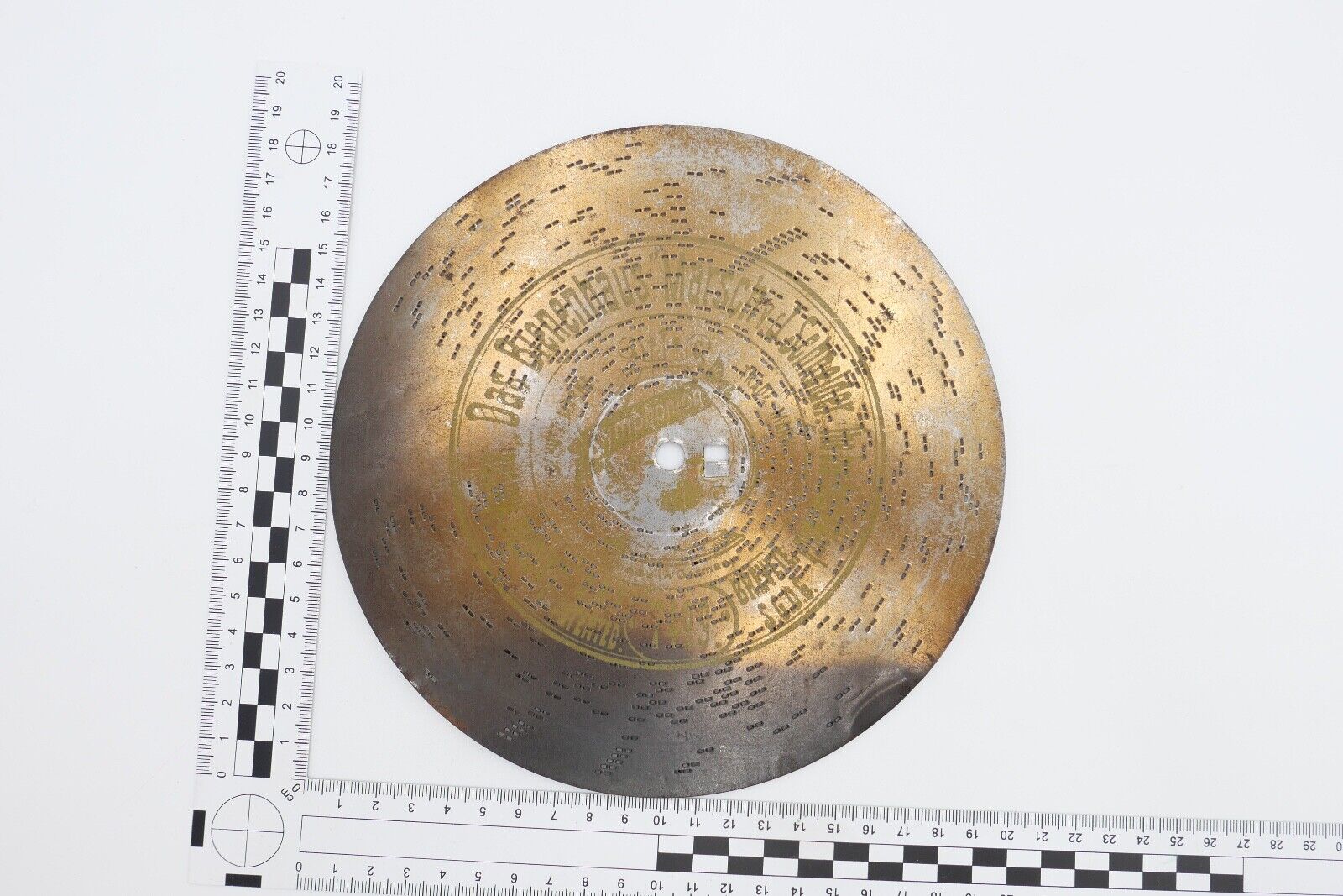 7499 Symphonion Lochplatte Spieluhr Spieldose DAS BIENENHAUS MARSCH Ø 19,5 - Antikhandel-Stuttgart