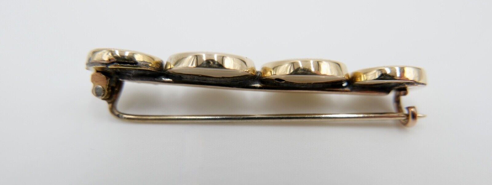 Antike Biedermeier Brosche um 1850 in 585 14K Gold Onyx mit Stern Motiv - Antikhandel-Stuttgart