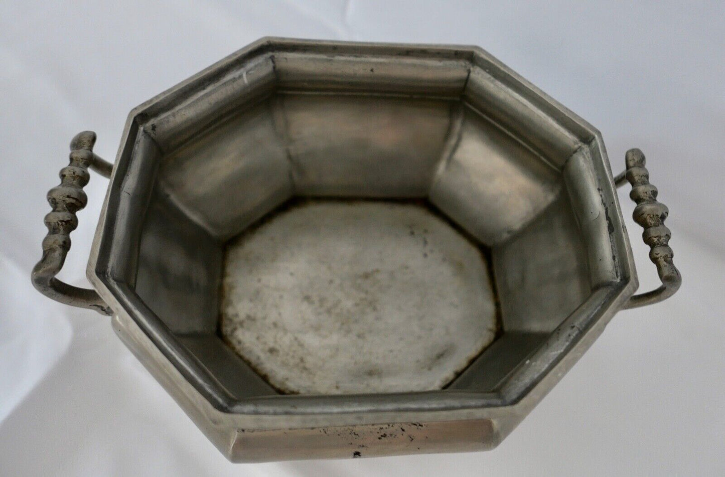 ART DECO 1930er antike ZINN Sandguss Deckelschale Gefäß Schale Deckel Obstschale - Antikhandel-Stuttgart