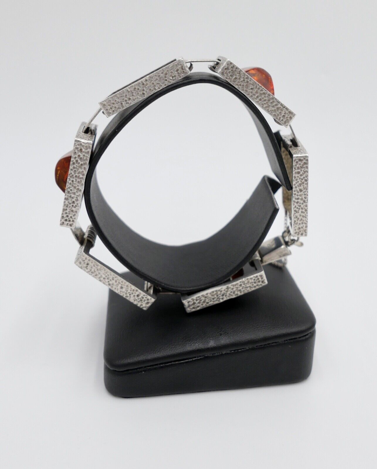 vinatge FISCHLAND Bernstein Armband 58,6 gr silber 835 Amber - Antikhandel-Stuttgart