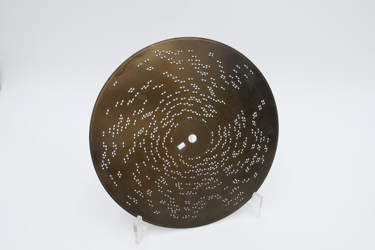 7695 Symphonion Lochplatte Spieluhr Spieldose DIE SÄNGER VON FINSTERWALDE Ø 19,5 - Antikhandel-Stuttgart