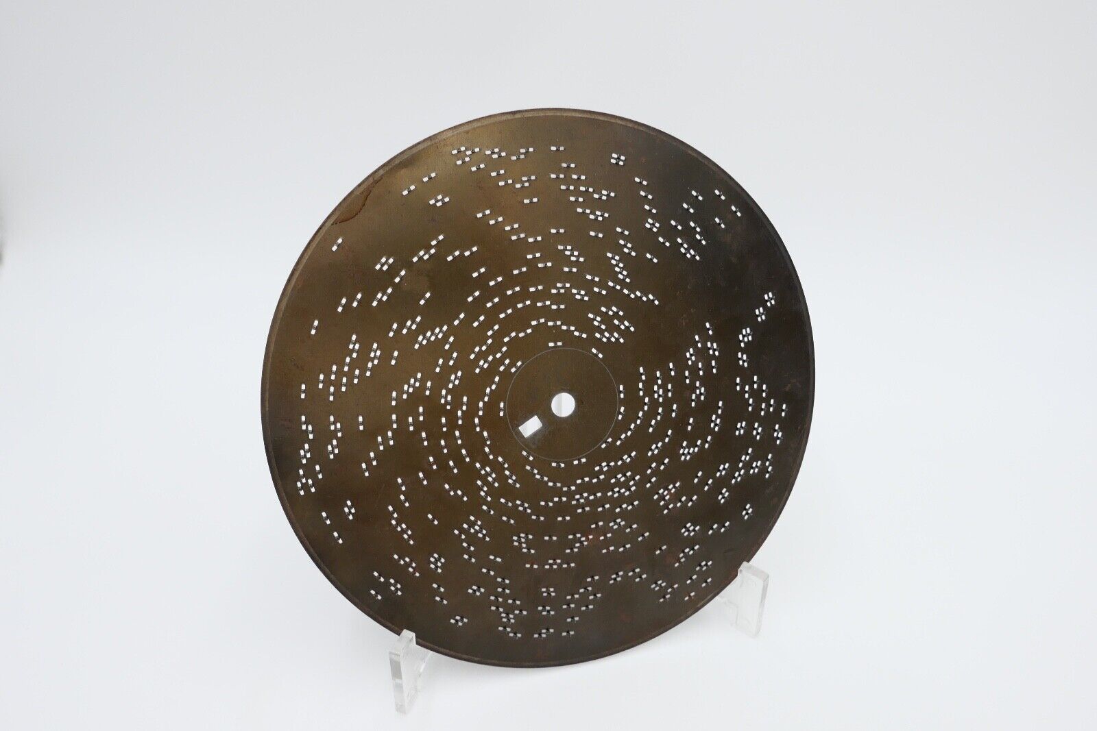 7695 Symphonion Lochplatte Spieluhr Spieldose DIE SÄNGER VON FINSTERWALDE Ø 19,5 - Antikhandel-Stuttgart