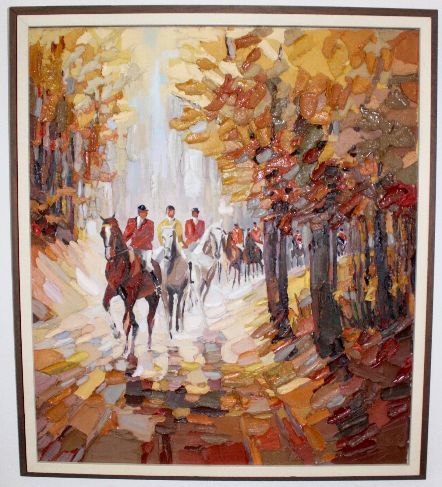 Balcke Arwed 1978 Berlin " Motiv Reiter " 80x70cm Spachtel / Technik Gemälde - Antikhandel-Stuttgart