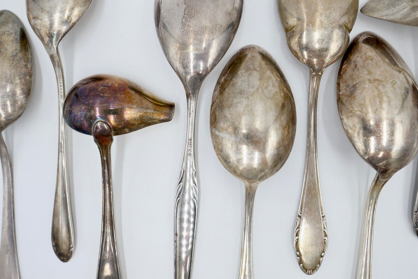 Konvolut Suppenkelle / Schöpfer / Löffel WMF OKA 90er Silberauflage 13 Stück - Antikhandel-Stuttgart