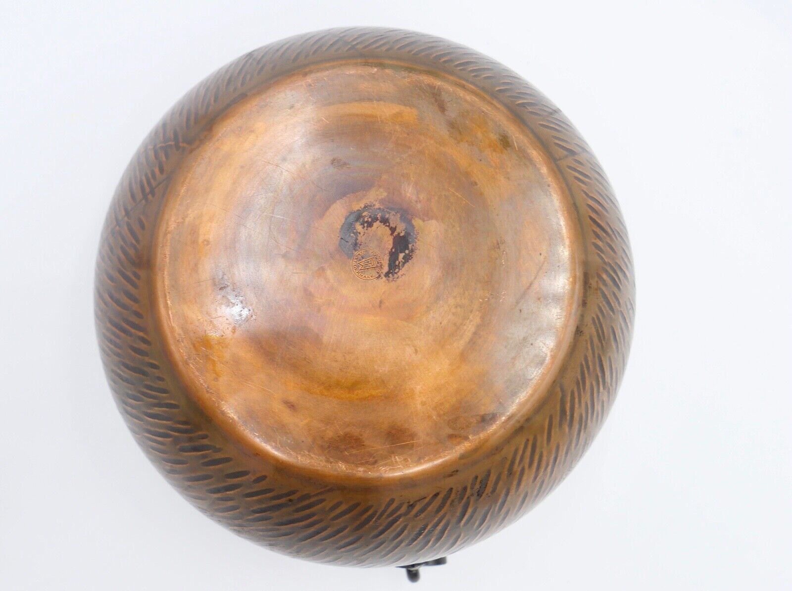 Wagner West Germany Kupfer Blumentopf Hängetopf Topf Kübel mit Henkel - Antikhandel-Stuttgart