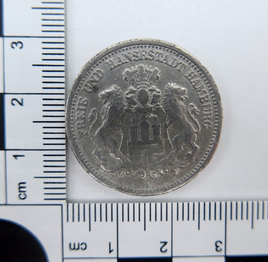 2 Mark Jäger J.61 HAMBURG 1880 J STADTWAPPEN s-ss - Antikhandel-Stuttgart