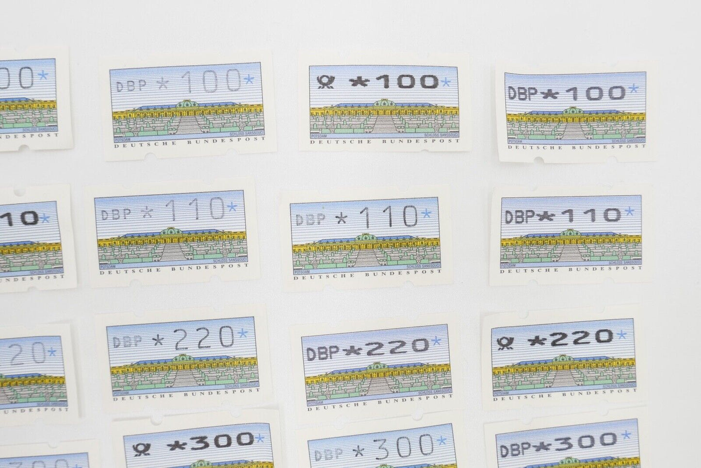 Briefmarken Bund ATM Marken der DBP diverse Beträge Pf - Antikhandel-Stuttgart