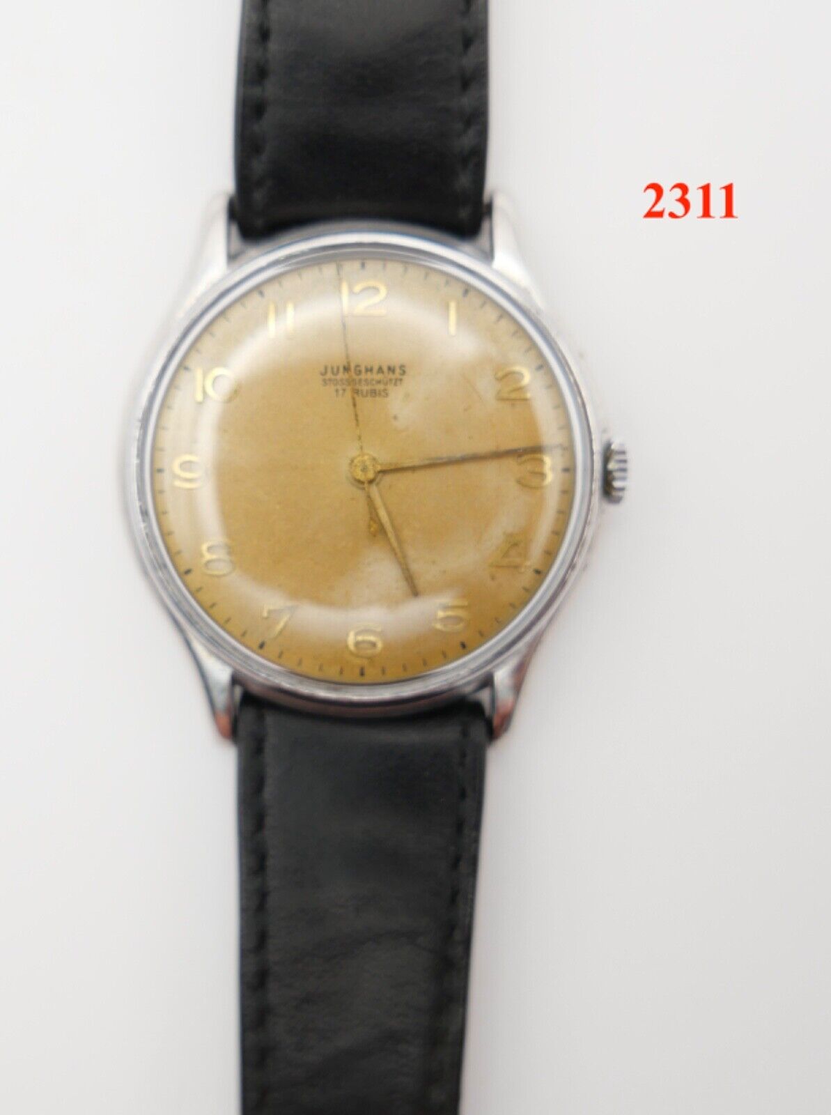 Junghans Cal. J80 Herren Armbanduhr 1950er Jahre Ref. 680.72 - Antikhandel-Stuttgart