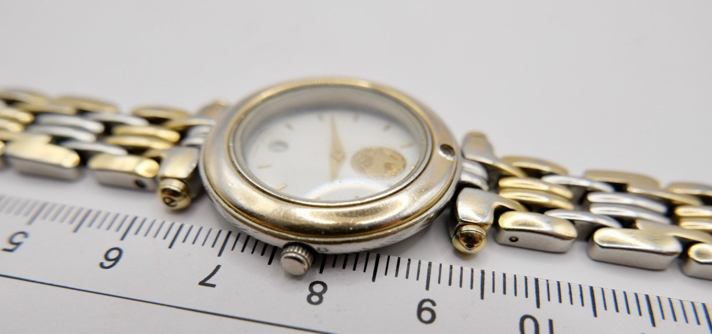 Citizen Clariti Damenuhr Stahl Gold Bicolor Quartz 28 mm weißes Zifferblatt