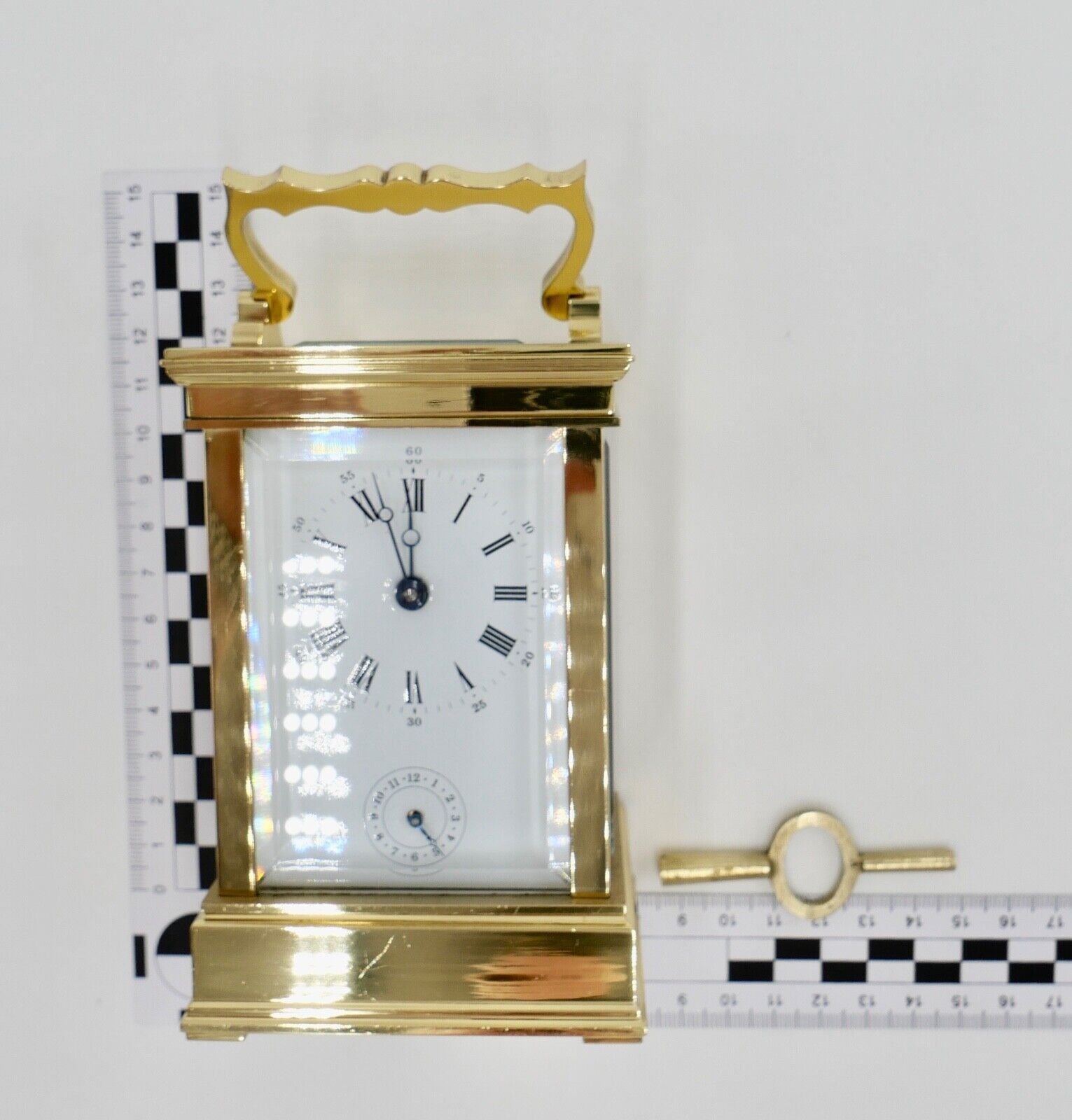 L’Epée 1839 Reiseuhr Tischuhr Frankreich 80-90er Jahre Messing mit Wecker - Antikhandel-Stuttgart