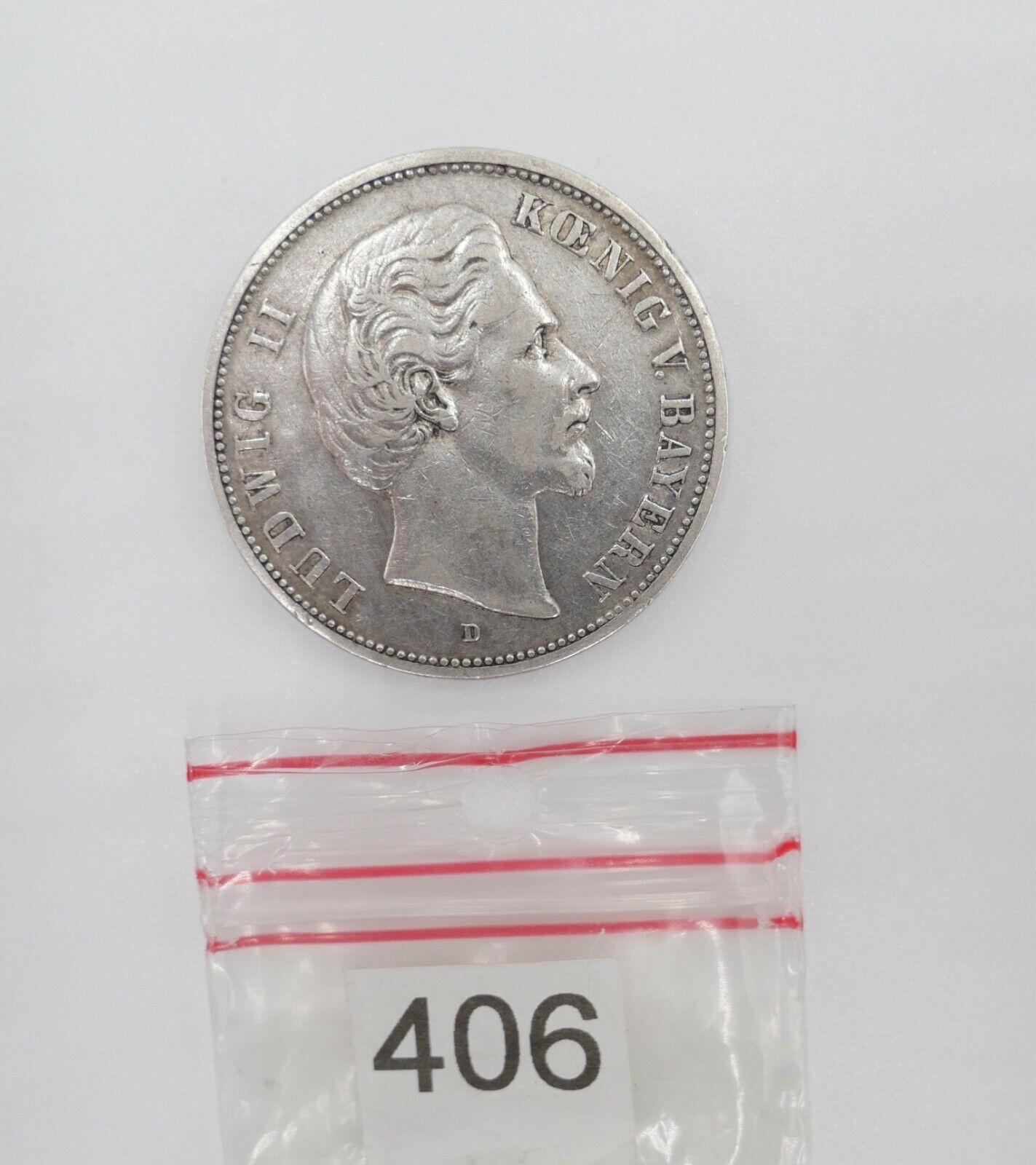 5 Mark Deutsches Reich 1875 D Ludwig II von Bayern J. Jäger 42 VZ - Antikhandel-Stuttgart