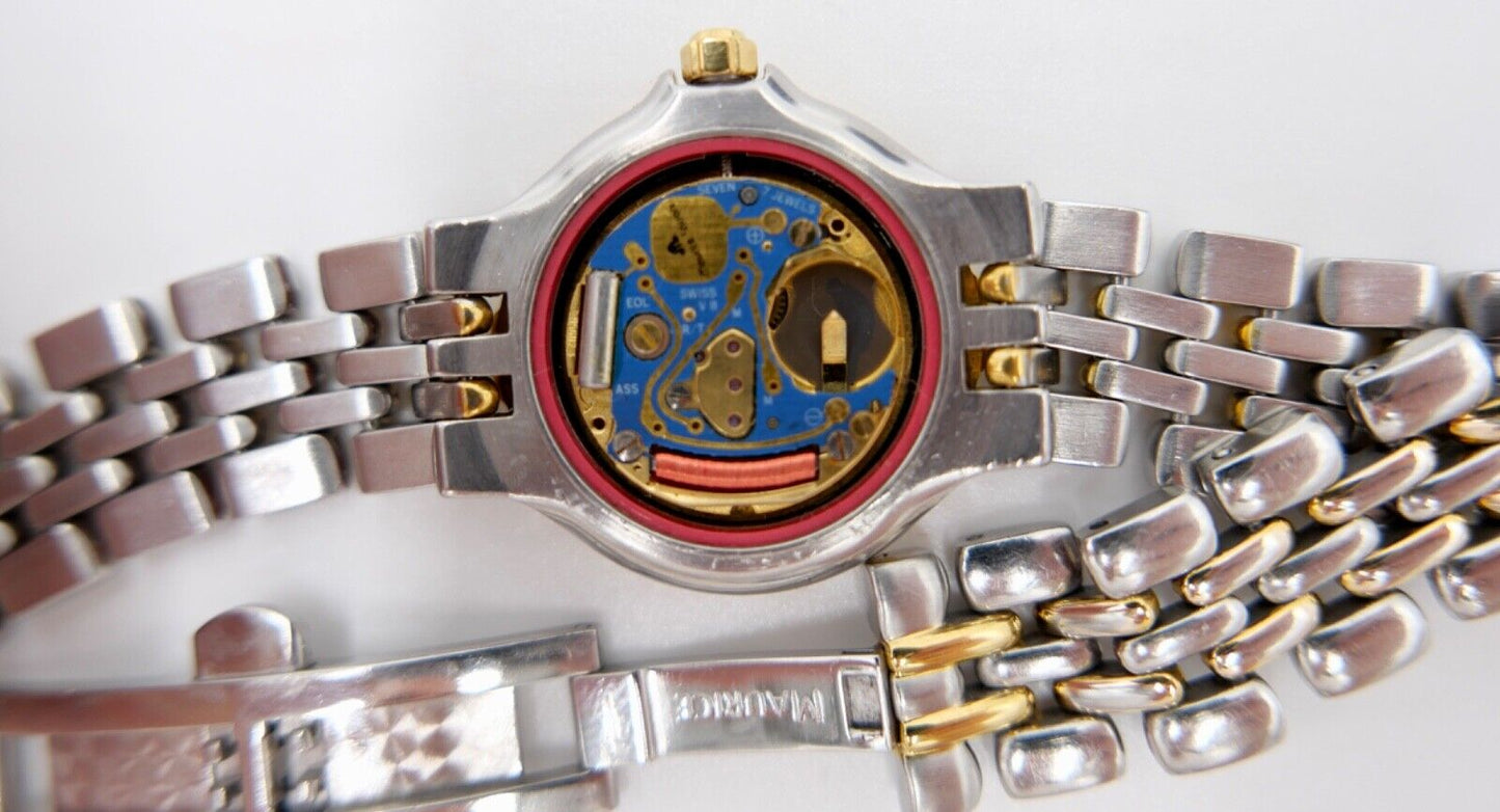 Maurice Lacroix Calypso Damen Uhr 75326 Stahl Gold Box & Papiere 26mm Perlmutt - Antikhandel-Stuttgart