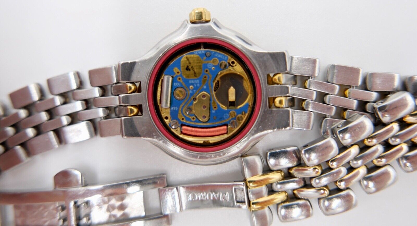 Maurice Lacroix Calypso Damen Uhr 75326 Stahl Gold Box & Papiere 26mm Perlmutt - Antikhandel-Stuttgart