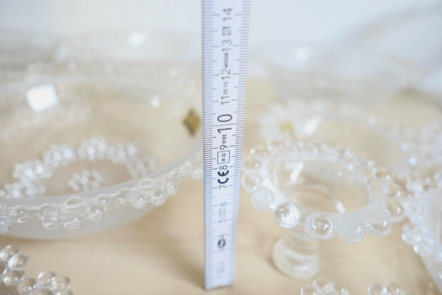 Großes BEYER Bleikristall Set Service Schalen Platte Perlen Motiv 20 Teile - Antikhandel-Stuttgart