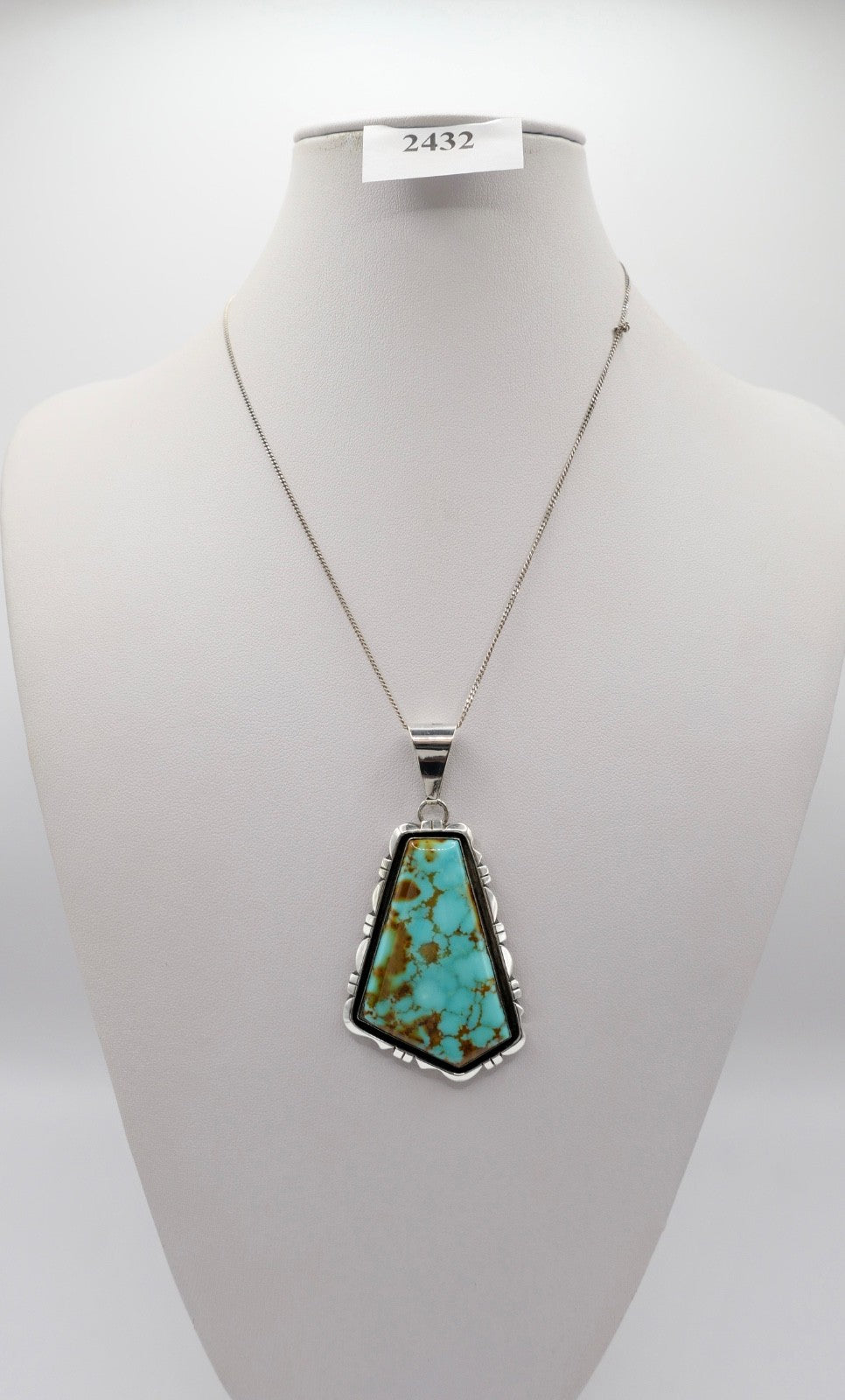 Lonnie Willie großer 925 Sterling Silber Türkis Navajo Anhänger