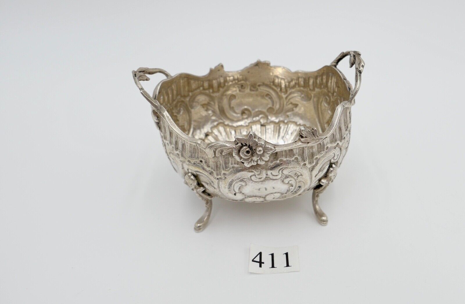 Alter Jugendstil Zucker Behälter Konfektschale 800 - 900 Silber 10x8 cm - Antikhandel-Stuttgart