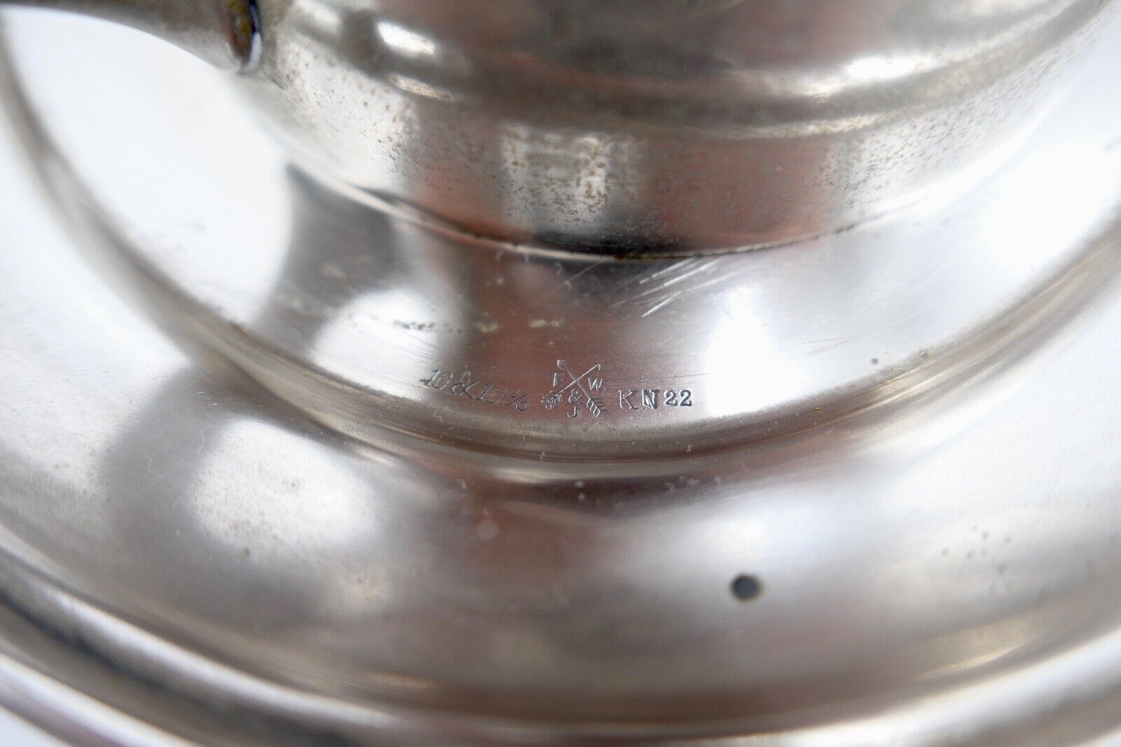 Jugendstil um 1900 Kaffee Tee Service FLEITMANN & WITTE 10/10% Chrom Nickel FW&J - Antikhandel-Stuttgart